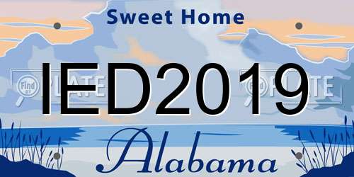 IED2019 Alabama License Plate