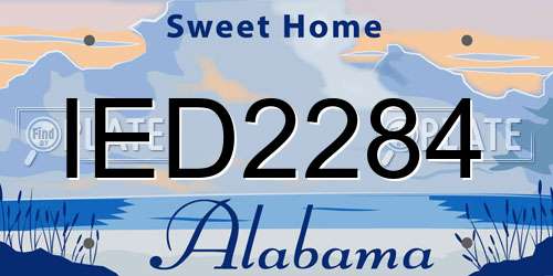 IED2284 Alabama License Plate