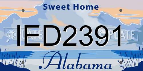IED2391 Alabama License Plate