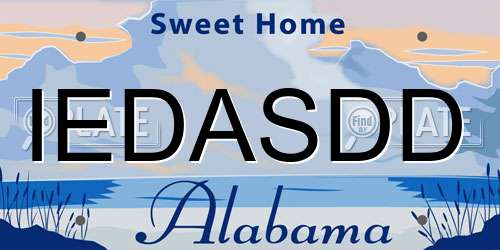 IEDASDD Alabama License Plate