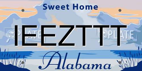IEEZTTT Alabama License Plate