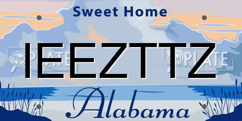 IEEZTTZ Alabama License Plate