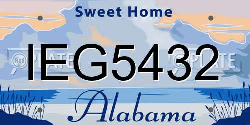 IEG5432 Alabama License Plate