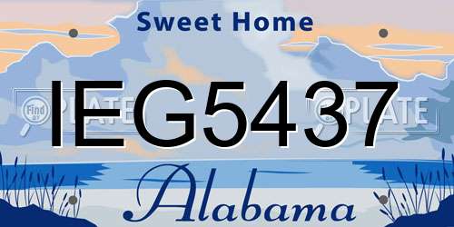 IEG5437 Alabama License Plate