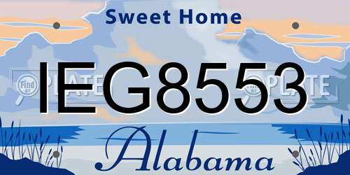 IEG8553 Alabama License Plate