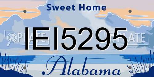 IEI5295 Alabama License Plate