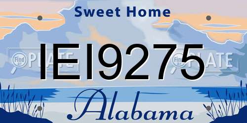 IEI9275 Alabama License Plate