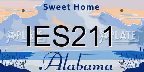 IES211 Alabama License Plate