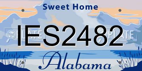 IES2482 Alabama License Plate