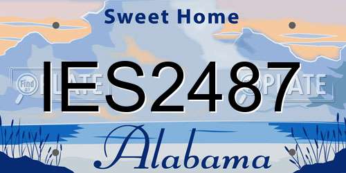 IES2487 Alabama License Plate