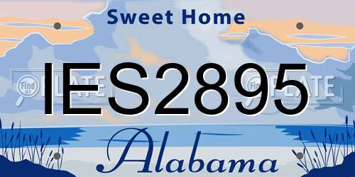 IES2895 Alabama License Plate