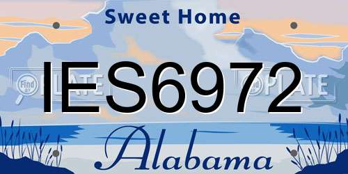 IES6972 Alabama License Plate