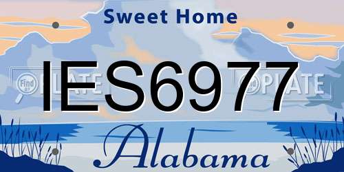 IES6977 Alabama License Plate