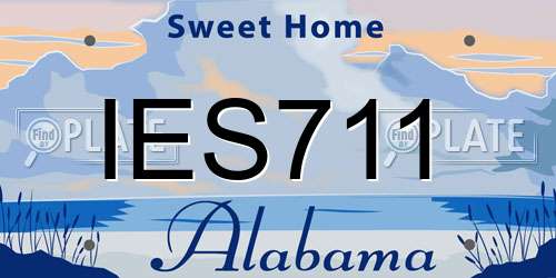 IES711 Alabama License Plate