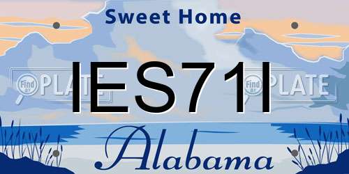 IES71I Alabama License Plate
