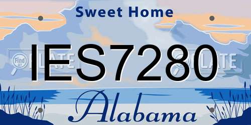 IES7280 Alabama License Plate