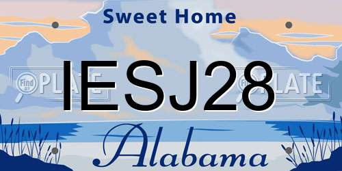 IESJ28 Alabama License Plate