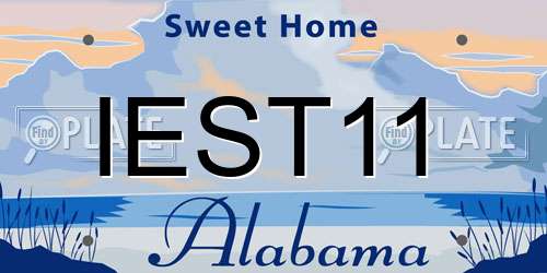 IEST11 Alabama License Plate