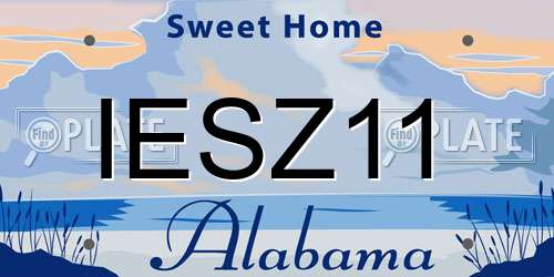 IESZ11 Alabama License Plate