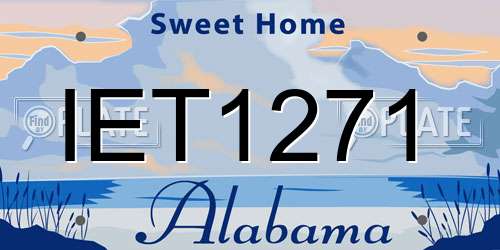 IET1271 Alabama License Plate