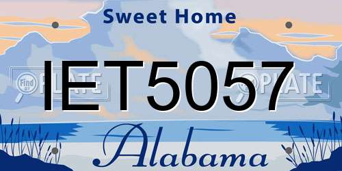 IET5057 Alabama License Plate