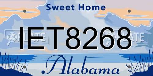 IET8268 Alabama License Plate