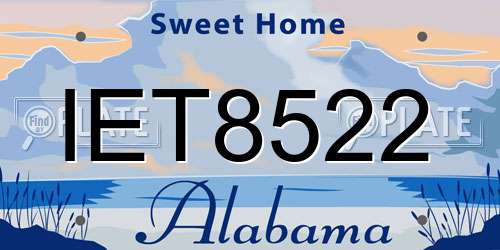 IET8522 Alabama License Plate