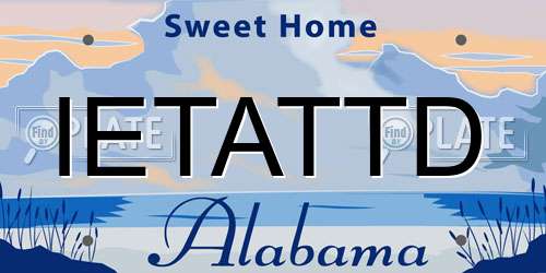 IETATTD Alabama License Plate