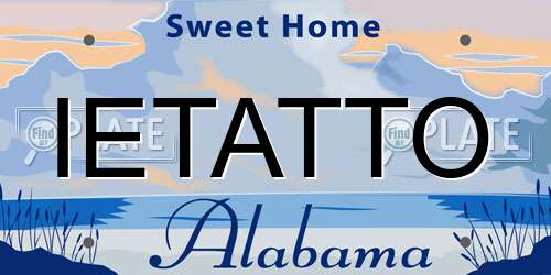 IETATTO Alabama License Plate