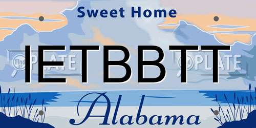 IETBBTT Alabama License Plate