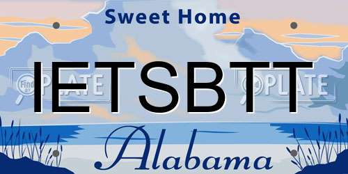 IETSBTT Alabama License Plate