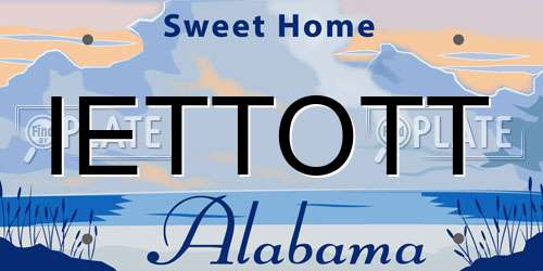 IETTOTT Alabama License Plate