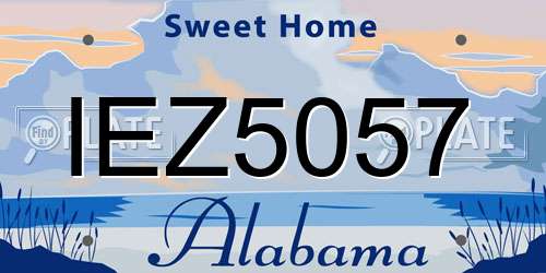 IEZ5057 Alabama License Plate