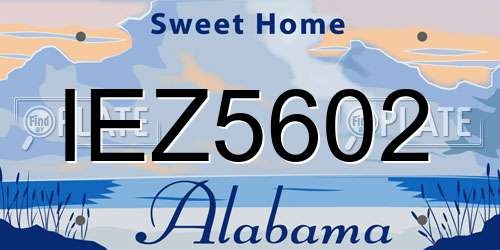 IEZ5602 Alabama License Plate