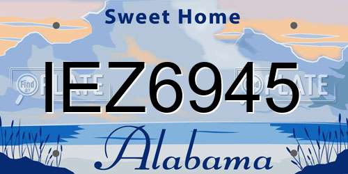 IEZ6945 Alabama License Plate