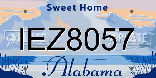 IEZ8057 Alabama License Plate