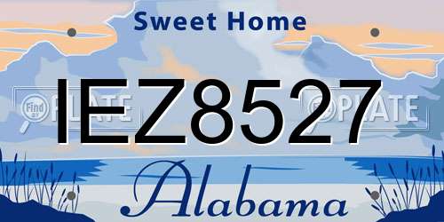 IEZ8527 Alabama License Plate