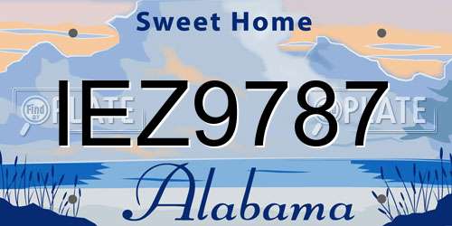 IEZ9787 Alabama License Plate