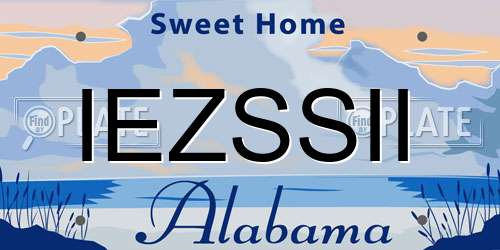 IEZSSII Alabama License Plate