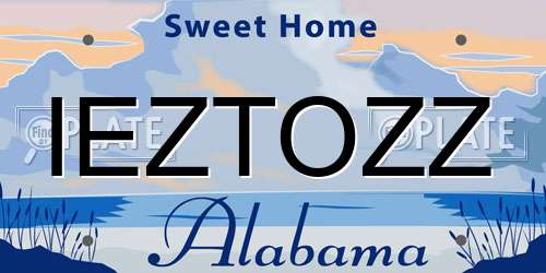 IEZTOZZ Alabama License Plate