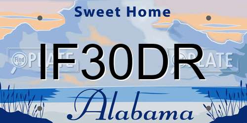 IF30DR Alabama License Plate