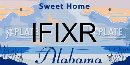 IFIXR Alabama License Plate