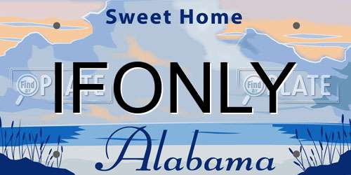IFONLY Alabama License Plate