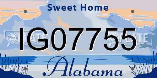 IG07755 Alabama License Plate