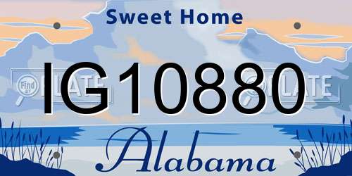 IG10880 Alabama License Plate