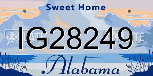 IG28249 Alabama License Plate