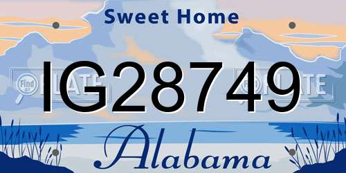IG28749 Alabama License Plate