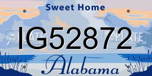 IG52872 Alabama License Plate