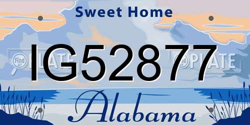 IG52877 Alabama License Plate