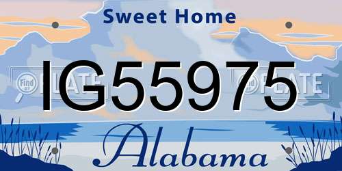 IG55975 Alabama License Plate